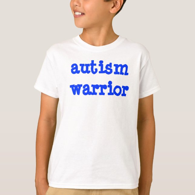 Camiseta Miúdo do guerreiro do autismo (Frente)