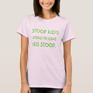 Camiseta Miúdo do Stoop receoso deixar a seu o Stoop.