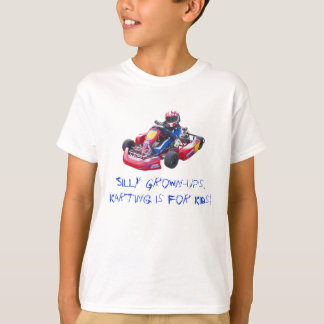 Camiseta Miúdo parvo Kart dos adulto