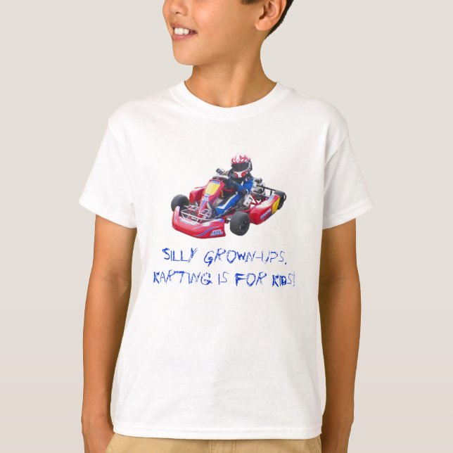 Camiseta Miúdo parvo Kart dos adulto (Frente)
