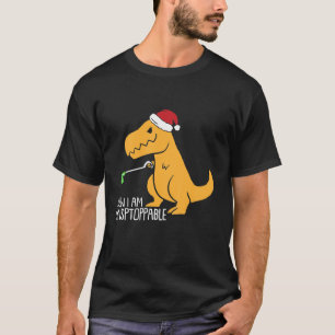 Camiseta Miúdos Agora Sou Um Rapaz De Dinossauro De Natal R