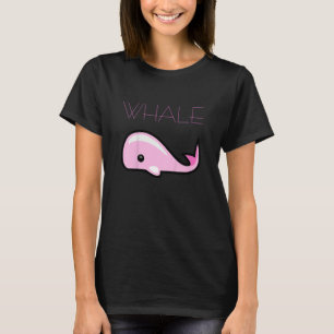 Camiseta Miúdos Baleia Rosa para Bebês Meninas Animais do M