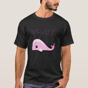 Camiseta Miúdos Baleia Rosa para Bebês Meninas Animais do M