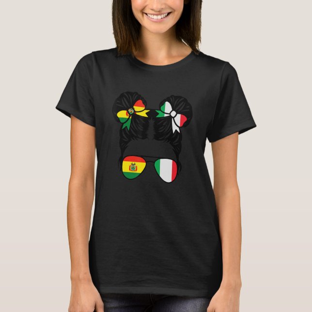 Camiseta Miúdos bolivianos de meia-garota italiana (Frente)