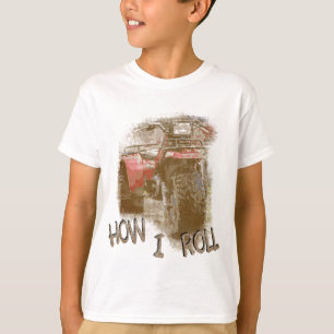 Camiseta Miúdos como EU ROLO ATV Trike vermelho retro