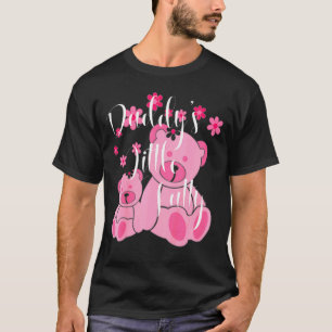 Camiseta Miúdos Daddys Pequenos Ursos Rosa Gelados Frescos