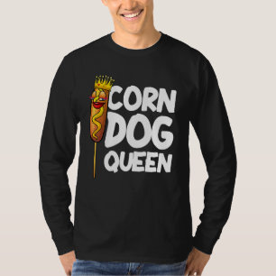 Camiseta Miúdos de milho Mulheres Rainha Hotdog Foodie