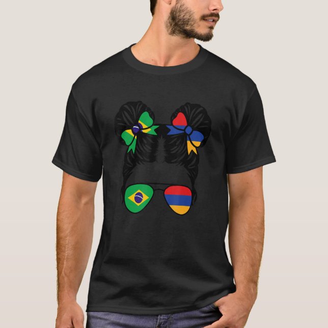 Camiseta Miúdos do Brasil com metade da mulher armênia (Frente)