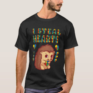 Camiseta Miúdos Eu Roubo Corações Autismo Conscientização O