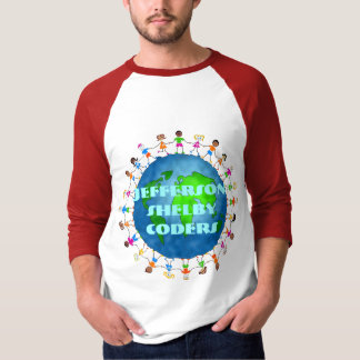 Camiseta Miúdos globais, codificadores de Jefferson Shelby