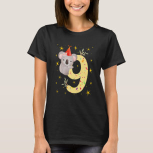 Camiseta Miúdos Koala Bear Girl 9º Aniversário 9º Ano Koa