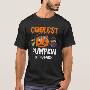 Camiseta Miúdos Pumpkin Mais Fresco No Patch Halloween Boys