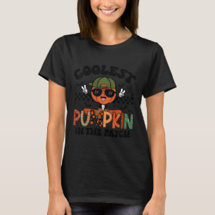 Camiseta Miúdos Pumpkin Mais Fresco No Patch Halloween Boys