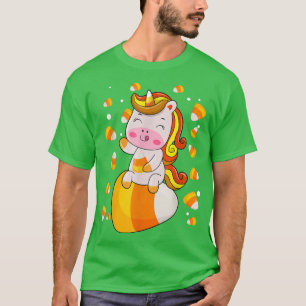 Camiseta miúdos unicórnios do milho doce raparigas hallowee