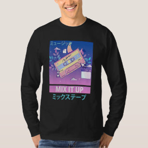 Camiseta Mix Tape Retro 80s Estética Otaku Japonesa Vaporw