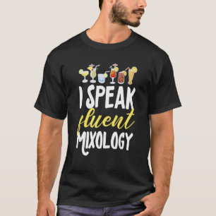 Camiseta Mixologista Cocktail Bartender I Fala Mistura Flue