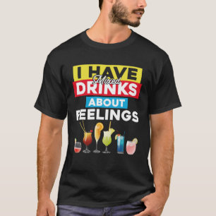 Camiseta Mixologista De Barman Eu Tenho Bebidas Misturadas