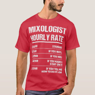 Camiseta Mixólogo Hhort Rate Engraçado Presente de Aniversá