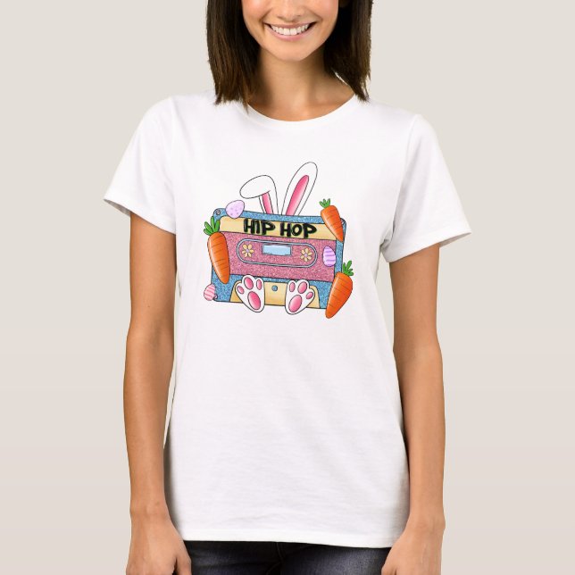 Camiseta Mixtape de coelho de páscoa com Salto de anca - Ca (Frente)