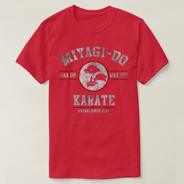 Camiseta Miyagi Do Karate Kid Wax On Wax Off 5 (Frente do Design)