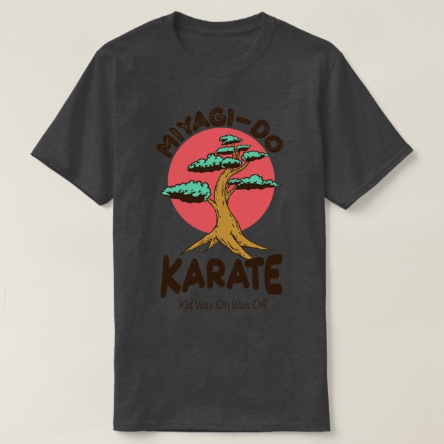 Camiseta Miyagi Do Karate Kid Wax On Wax Off TShirt (Frente do Design)