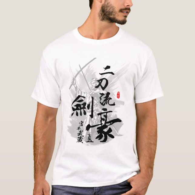 Camiseta Miyamoto Musashi Duplo Espadarte (Frente)