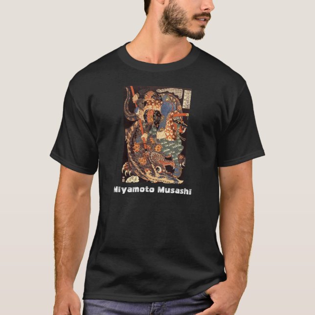 Camiseta Miyamoto Musashi que pinta C. 1800's (Frente)