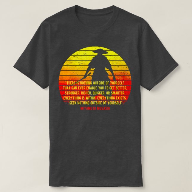 Camiseta Miyamoto Musashi Samurai, Ronin Premium T-Shirt (2 (Frente do Design)