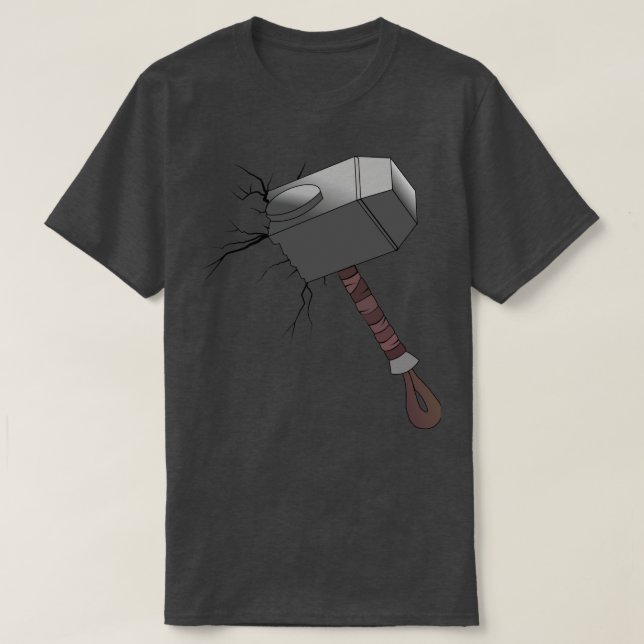 Camiseta Mjolnir Thors Old Hammer (Frente do Design)