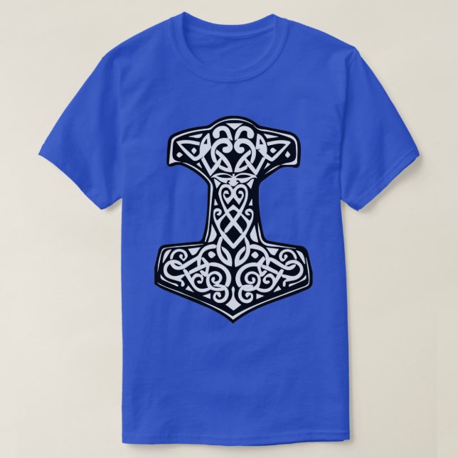 Camiseta Mjolnir Thorx27s - Runa de viking de martelo (Frente do Design)