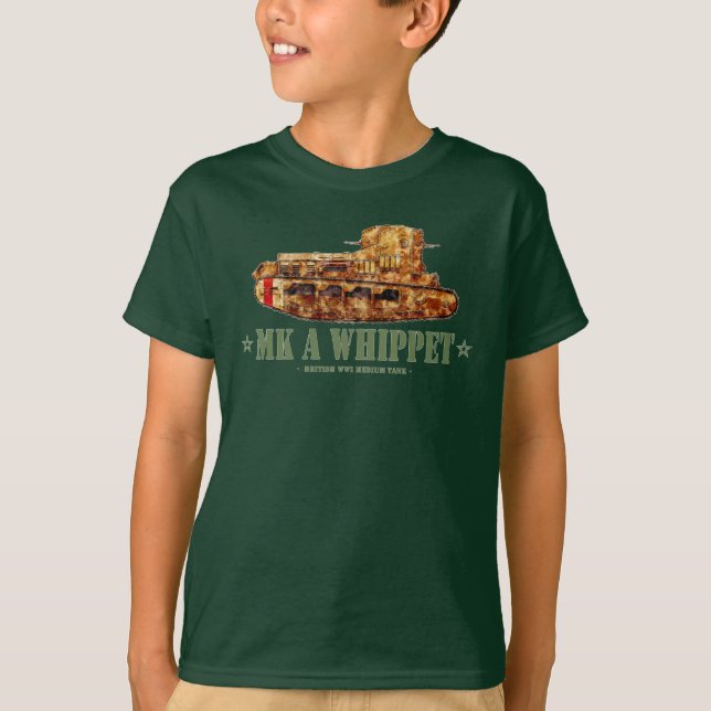 Camiseta MK Um Whippet World War Um Tanque Médio Britânico  (Frente)