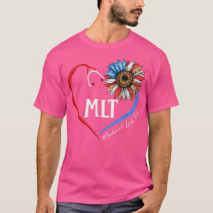Camiseta MLT Medical Lab Tech EUA Sunflower Stethoscope Hea