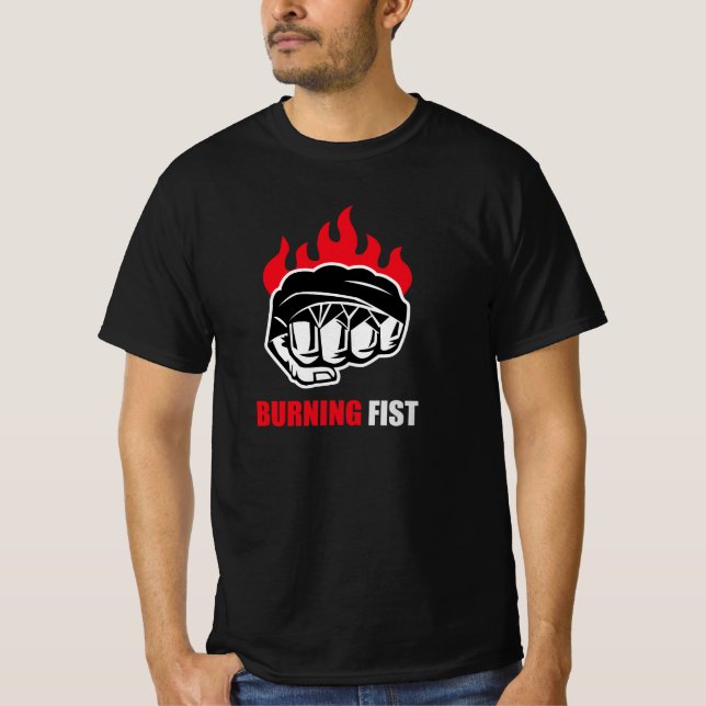 Camiseta MMA Fighter Burning Fist (Frente)