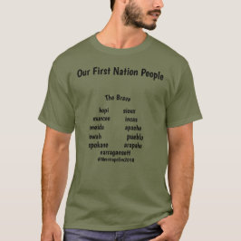 Camiseta MMETROPOLIM/Nomes Indianos Nativos MAIORES DIMENSÕ