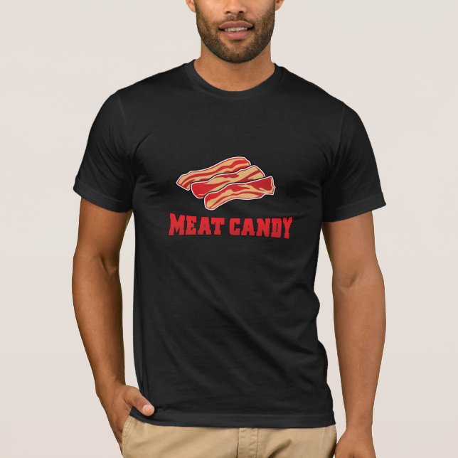 Camiseta MMM bacon! Doces da carne (Frente)