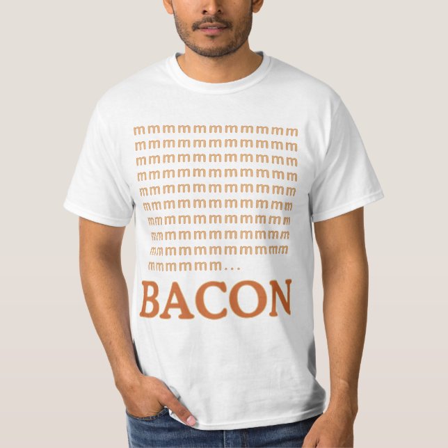 Camiseta mmmmmmmmm... BACON (Frente)