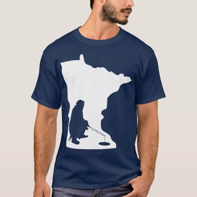 Camiseta MN Estatal de Minnesota - Pesca de gelo (Frente)