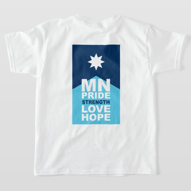 Camiseta MN Loon Rising - MN Pride, Strength, Love & Hope (Postura das costas)