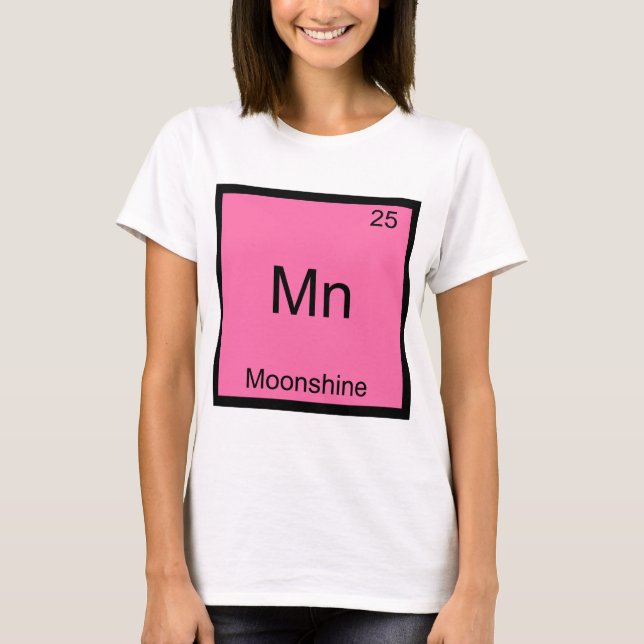 Camiseta Mn - Símbolo de Elemento de Química Engraçada de M (Frente)