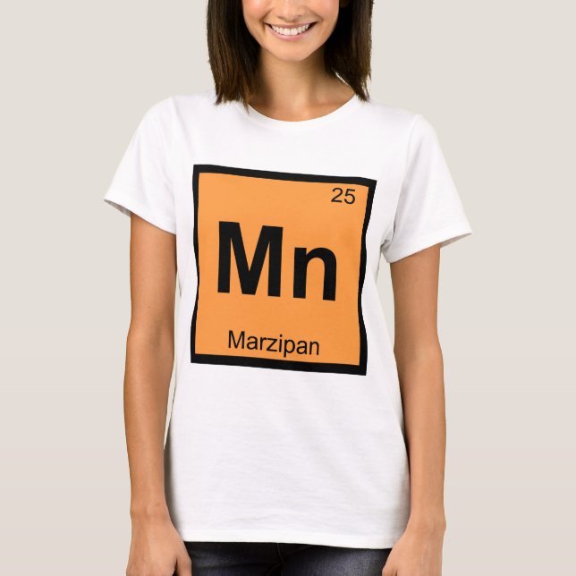 Camiseta Mn - Símbolo de Mesa Periódica de Química de Marzi (Frente)