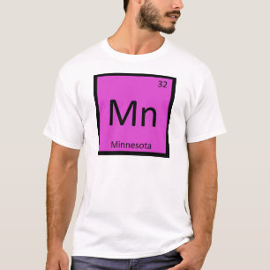 Camiseta Mn - Tabela Periódica de Química do Estado de Minn