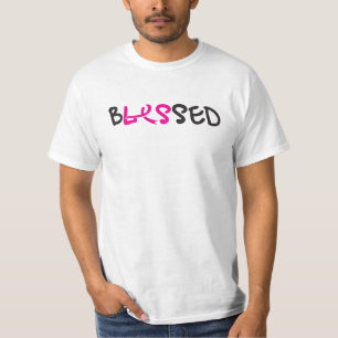 Camiseta mns abençoados/front&back branco