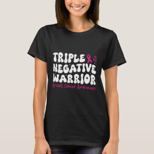 Camiseta Mo de Consciência do Cancer Mama do Guerreiro Nega