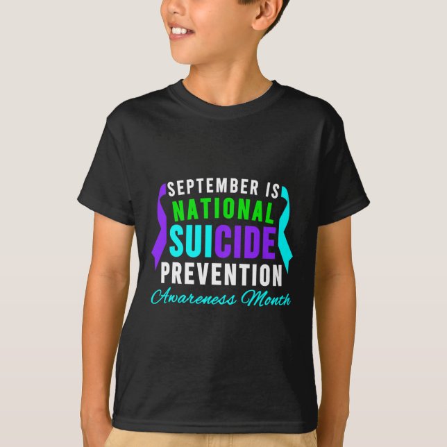 Camiseta Mo de Sensibilização Nacional para a Prevenção do  (Frente)