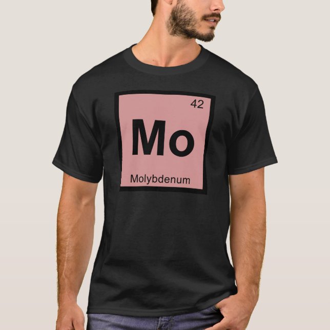 Camiseta Mo - Símbolo de Mesa Periódica de Química de Molib (Frente)
