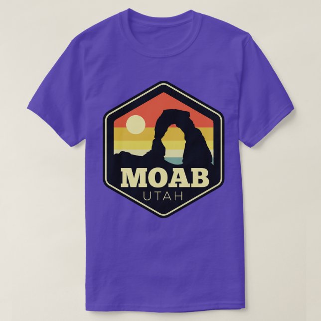 Camiseta Moab Arches Hexágono Crachá Indignado (Frente do Design)