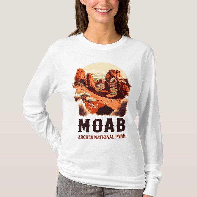 Camiseta Moab Arches National Park Utah Delicate Arch Reto (Frente)