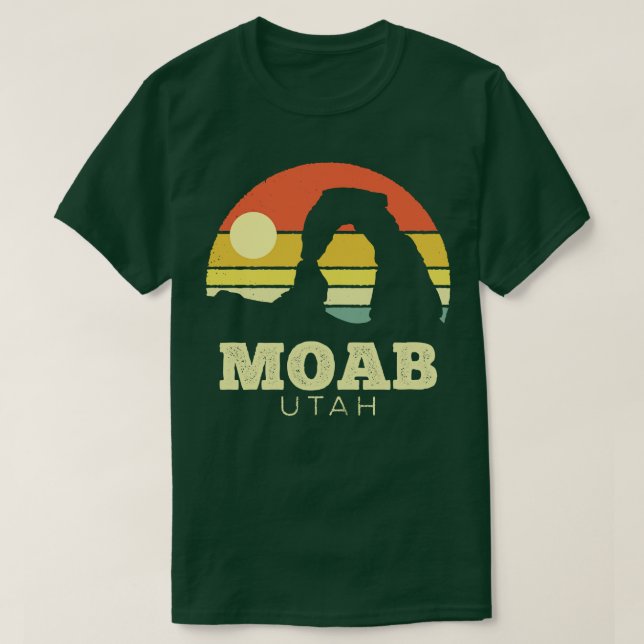 Camiseta Moab Utah Arches Vintage Sunset (Frente do Design)