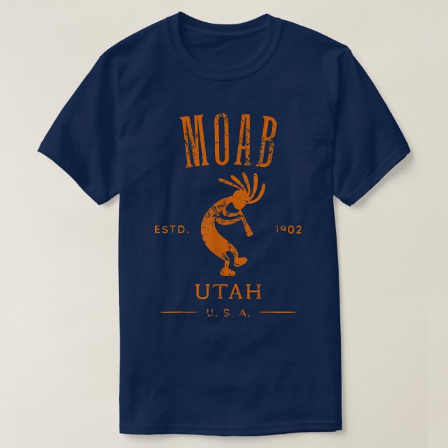 Camiseta Moab Utah Kokopelli Souvenir Design (Frente do Design)