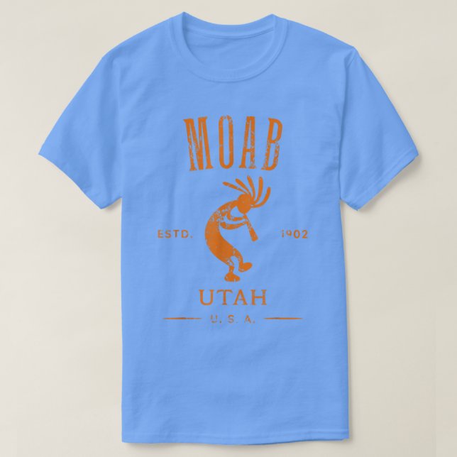 Camiseta Moab Utah Kokopelli Souvenir Design (Frente do Design)